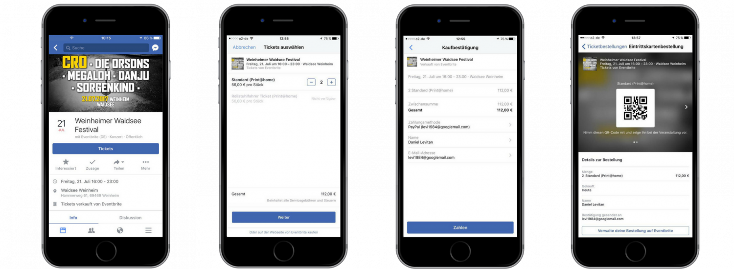 Facebook Ticketing Deutschland