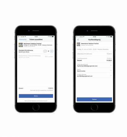 Facebook Ticketing Deutschland